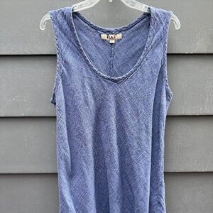 FLAX  Women's Linen Indigo Tank Top L